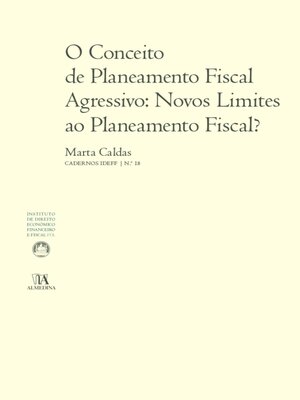 cover image of O Conceito de Planeamento Fiscal Agressivo